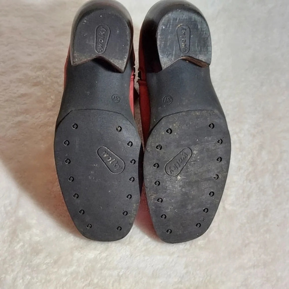 Wolky Alpine Red Distressed Leather Double Zip Square Toe Ankle Boots - Picture 10 of 14